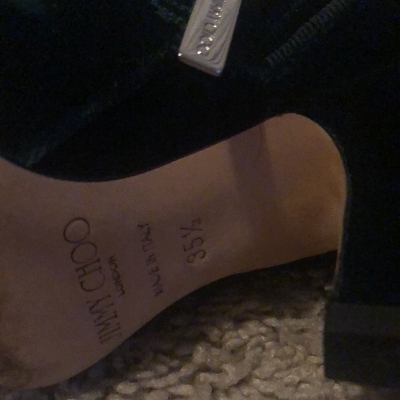 Jimmy Choo green velvet ankle boots size 35.5 - Picture 8 of 16